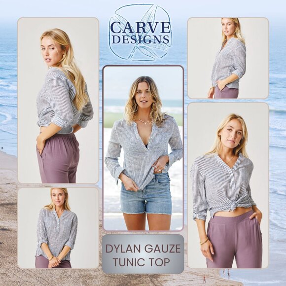 Carve Designs Dylan Gauze Button Down Shirt (size XS) - Picture 16 of 16